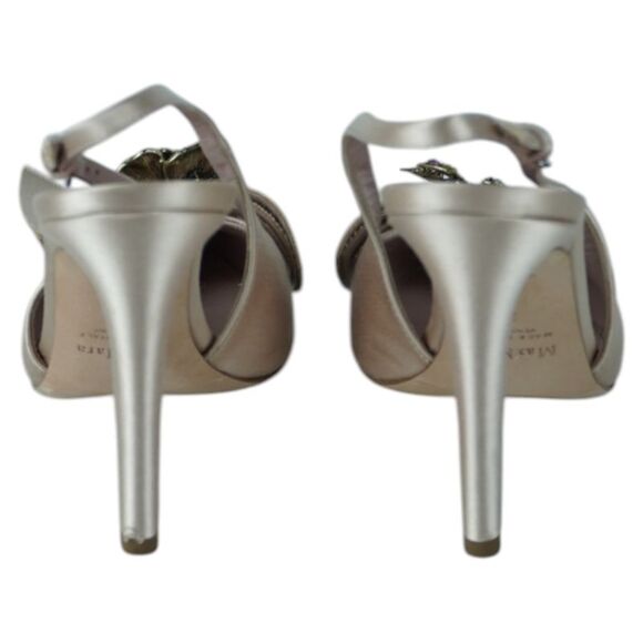 Max Mara Bussola Satin Slingback Pumps